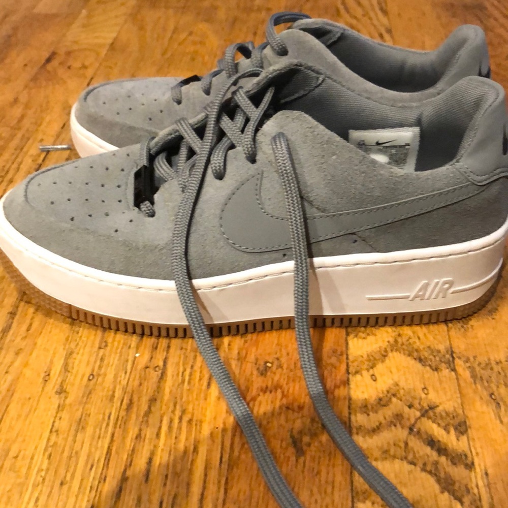 Women’s Nike Air Force 1 Gray Suede, size 7.5